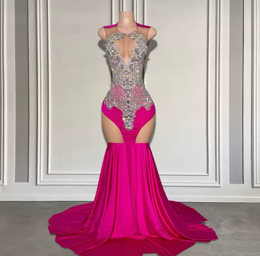 Mermaid jeweled Prom Dress