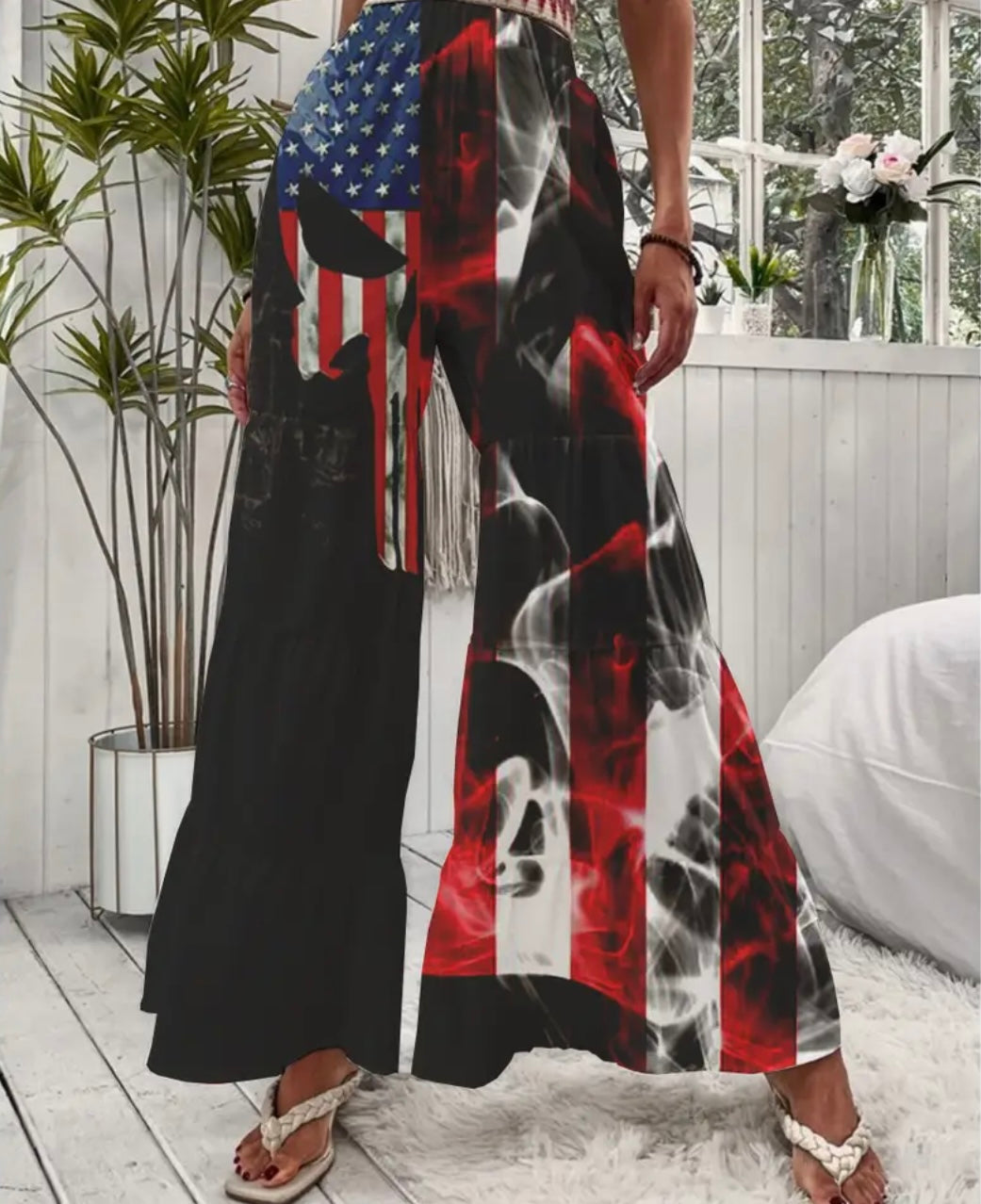 4th Of July Loose Fitted Pants