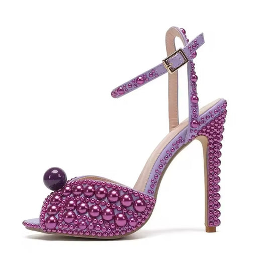 Fancy Pearl Stud Heels