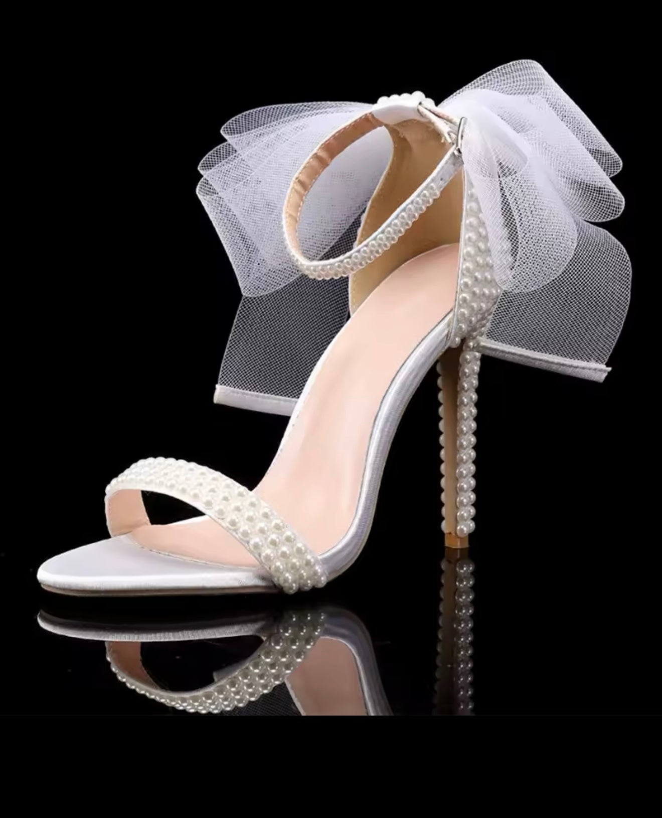 Luxury Bow Pearl Heels