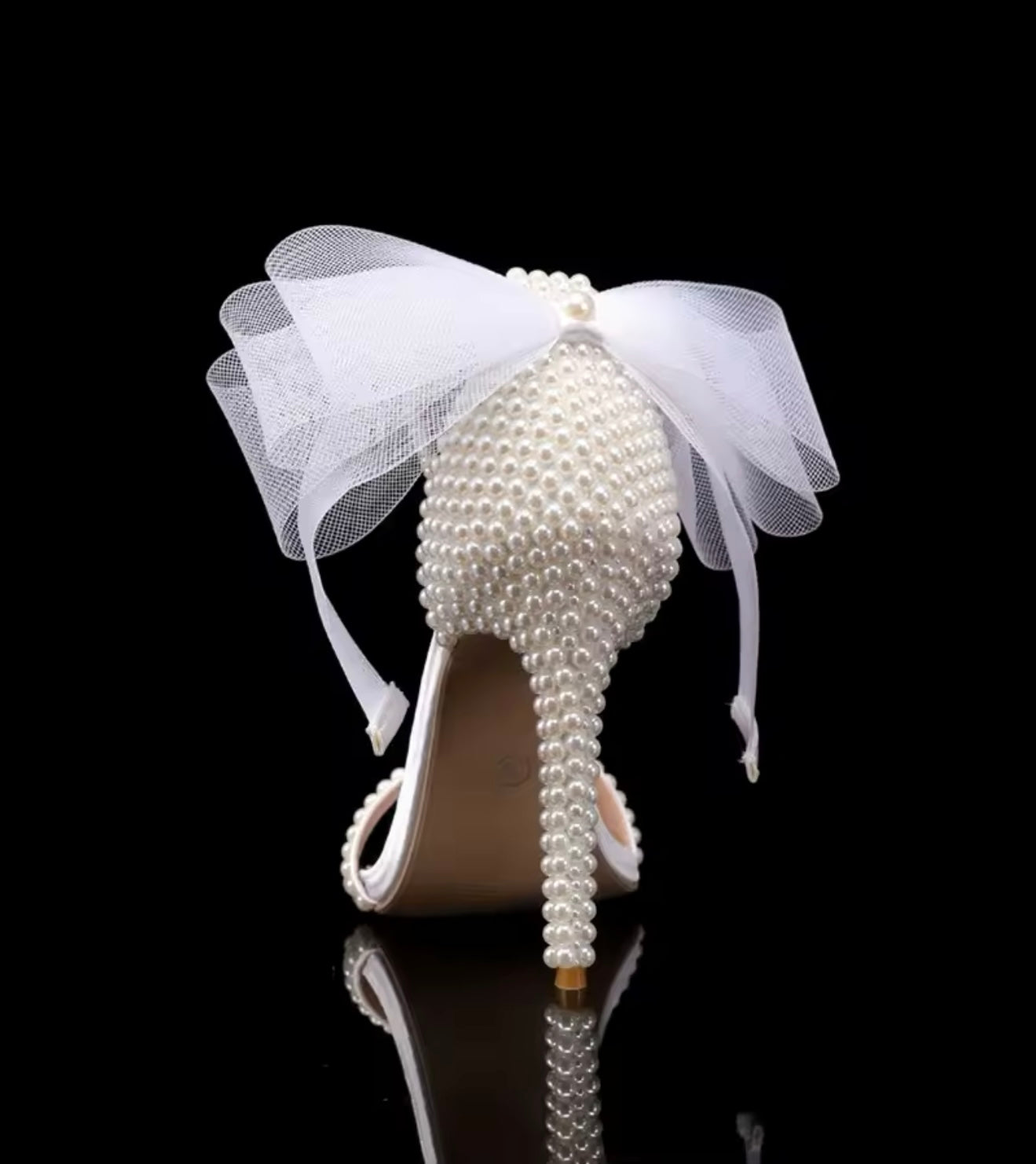 Luxury Bow Pearl Heels