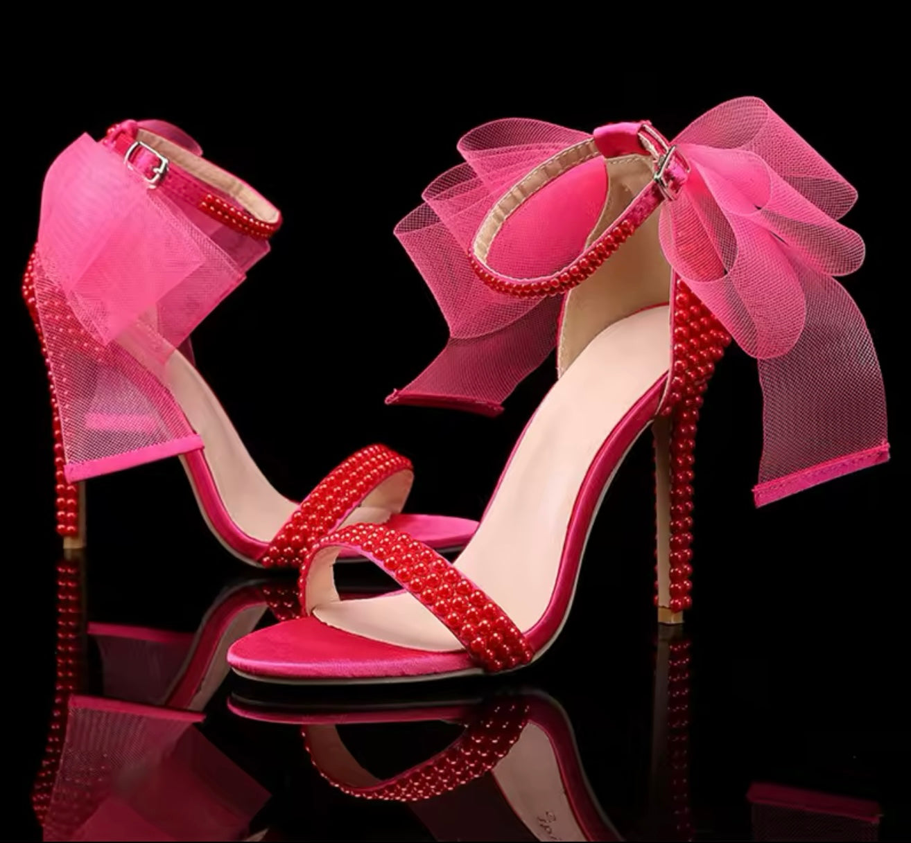 Luxury Bow Pearl Heels