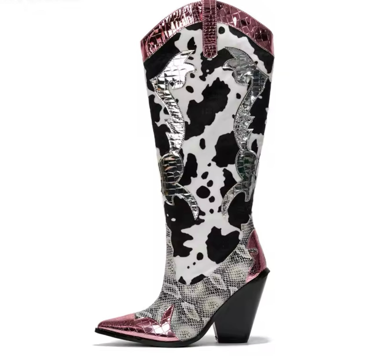 Cow Print Cowgirl Boots