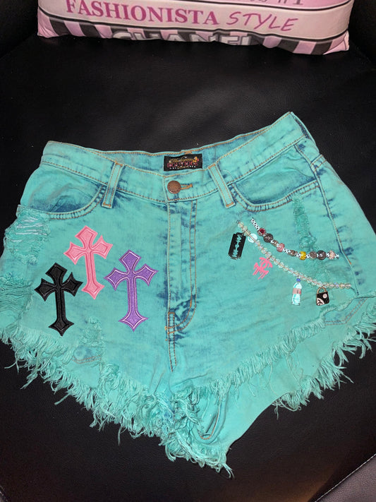 ( Custom Made) Cross Booty Shorts