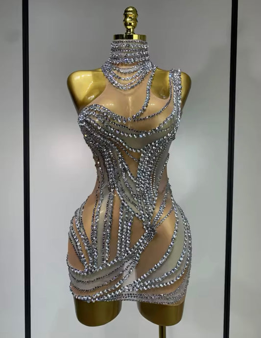 Diamond Out Fitted Dress