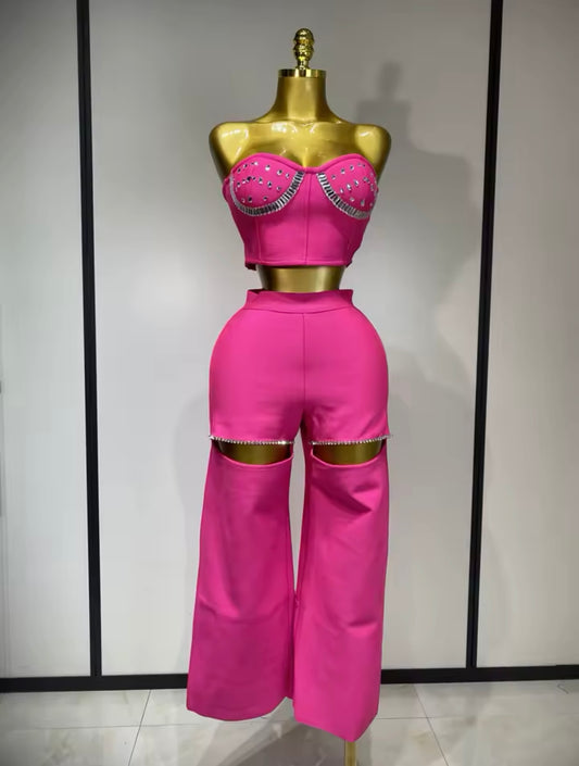 Luxury Diamond Pants Set