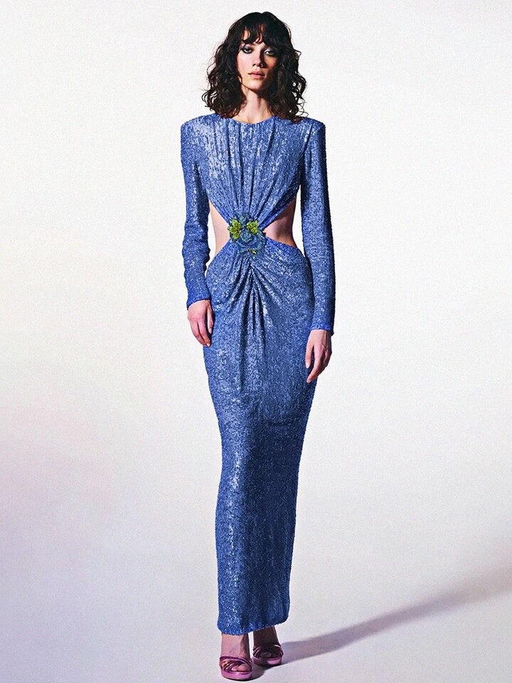 Rose long sequin Dress