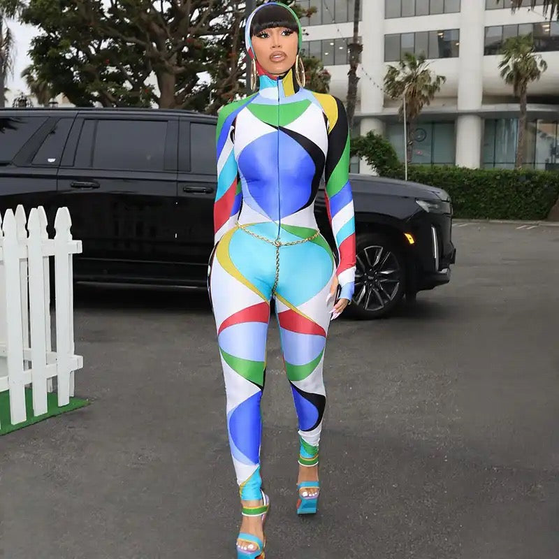 PatchWork Hooded Bodysuit