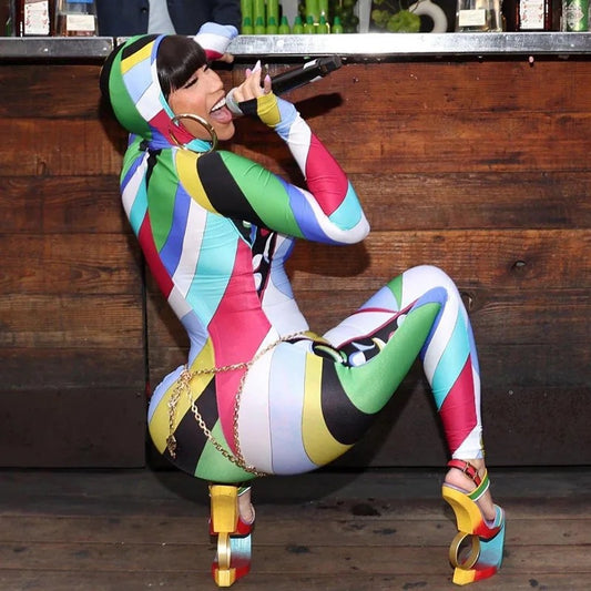 PatchWork Hooded Bodysuit