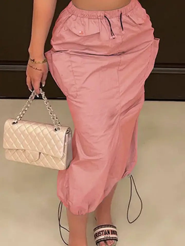 Long Draw String Skirt