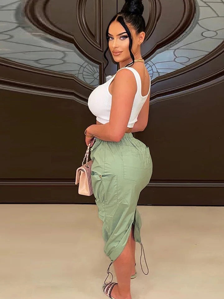 Long Draw String Skirt