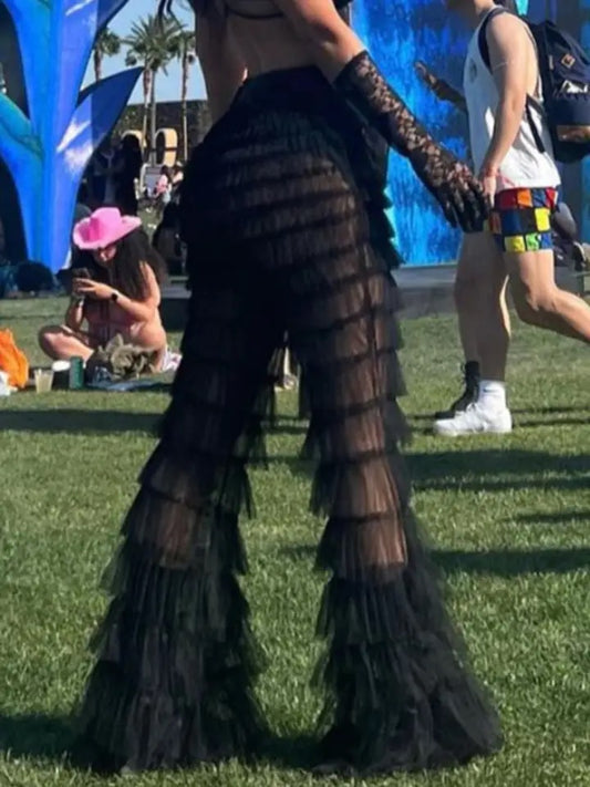 All Sheer Puff Pants