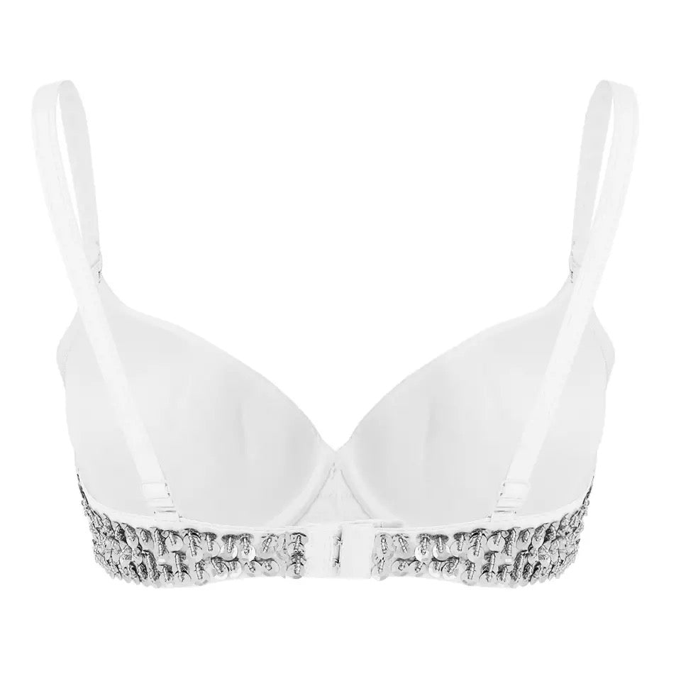Plush Sequin Bra Top