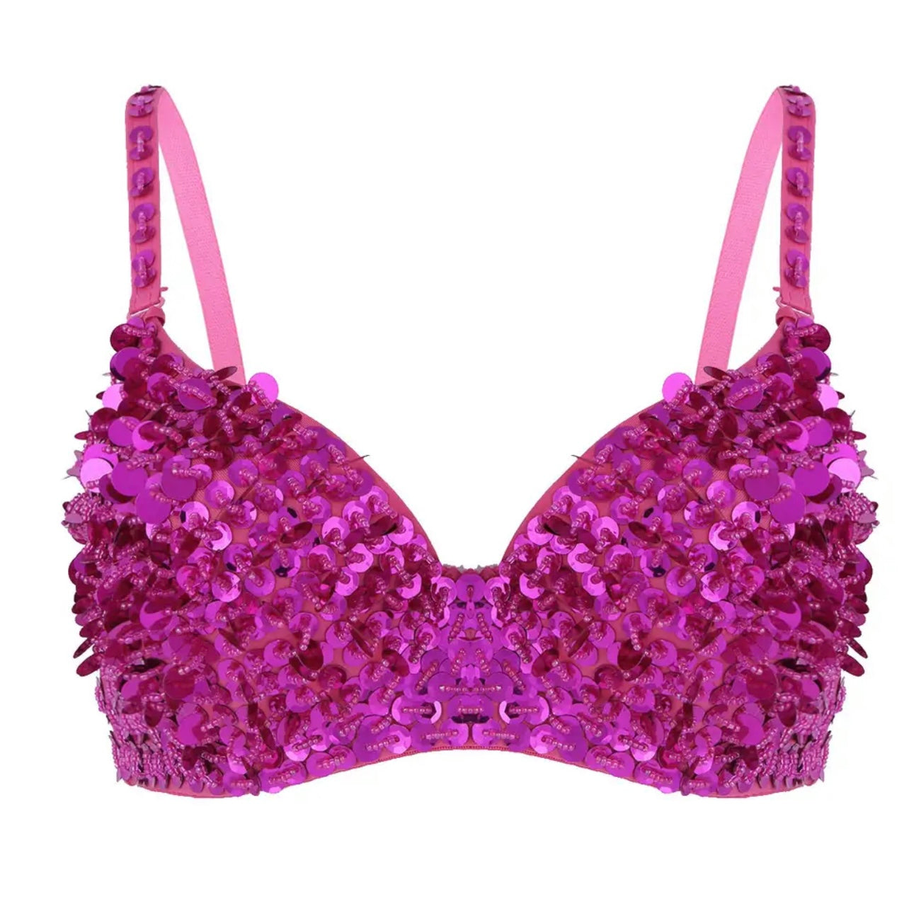 Plush Sequin Bra Top