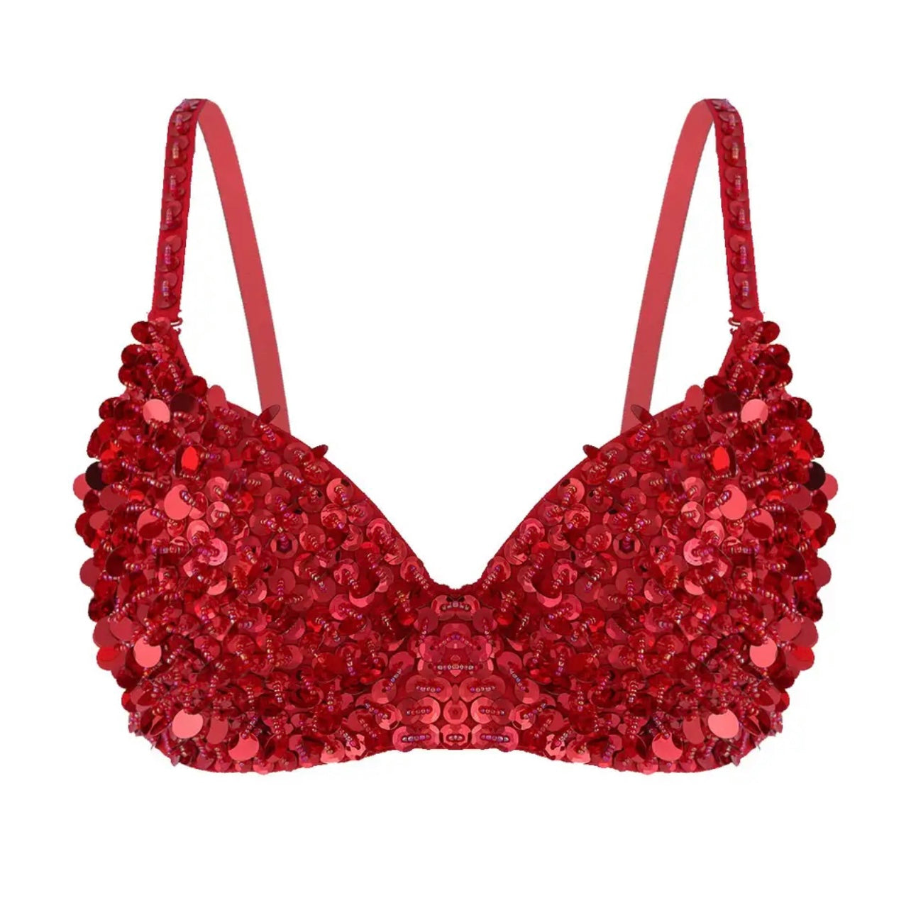 Plush Sequin Bra Top