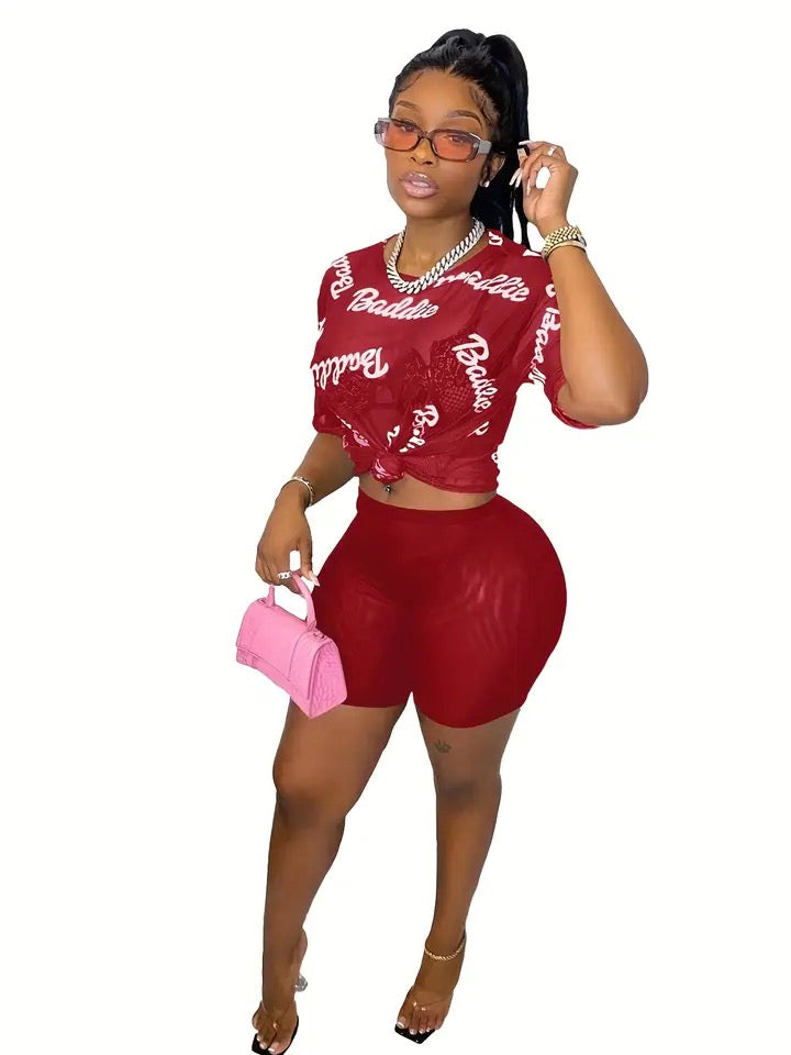 Baddie Sheer Short Set