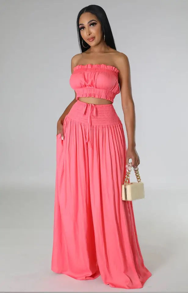 Loose Ruffle Pants Set