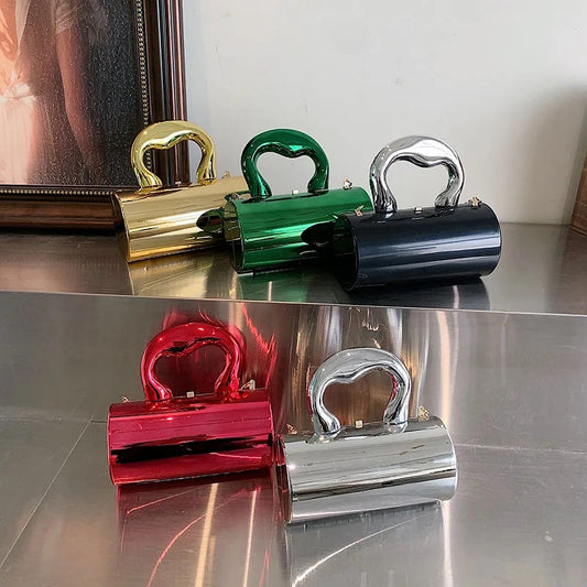 Chrome clutch bag