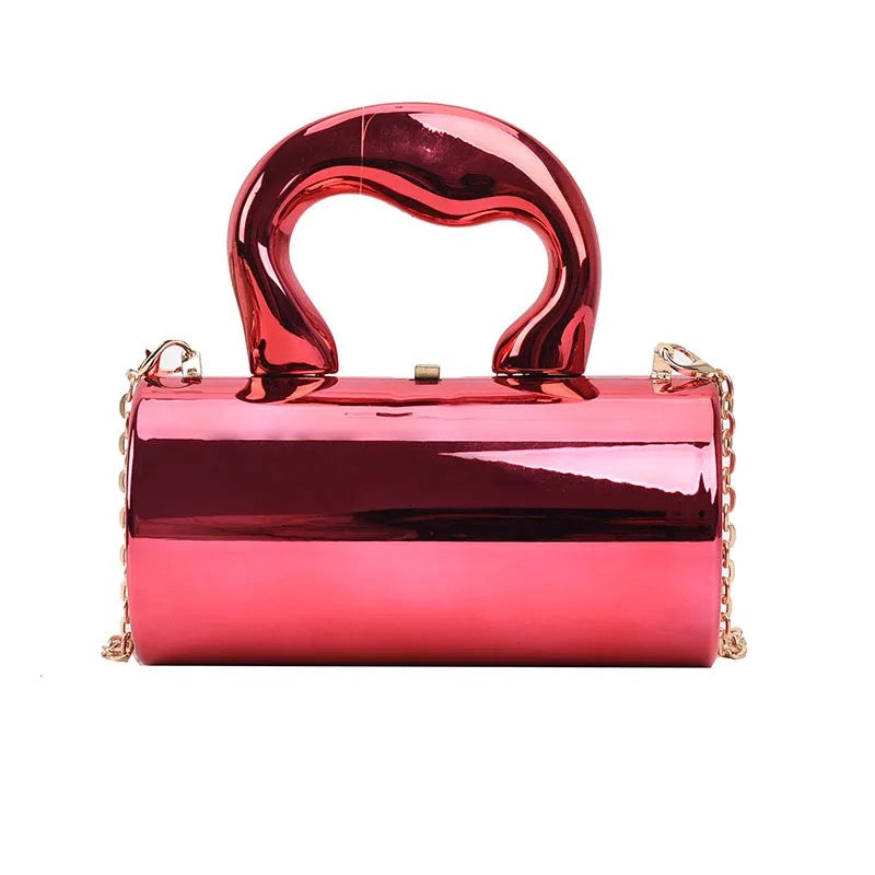 Chrome clutch bag