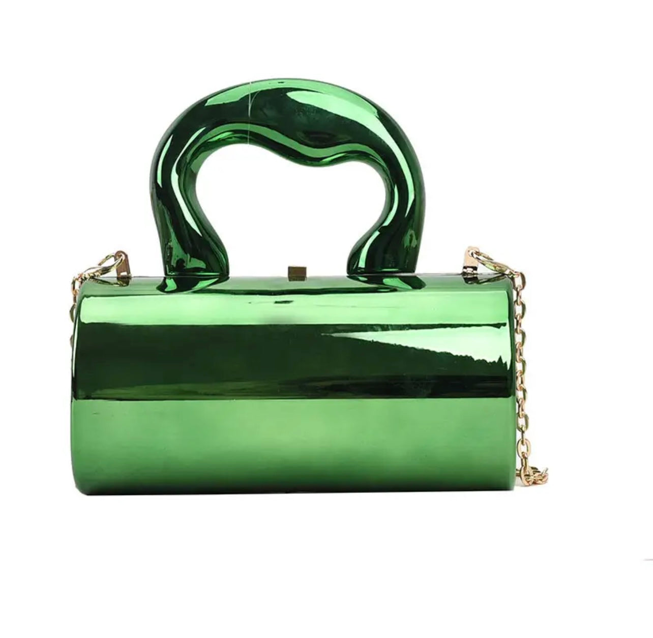 Chrome clutch bag