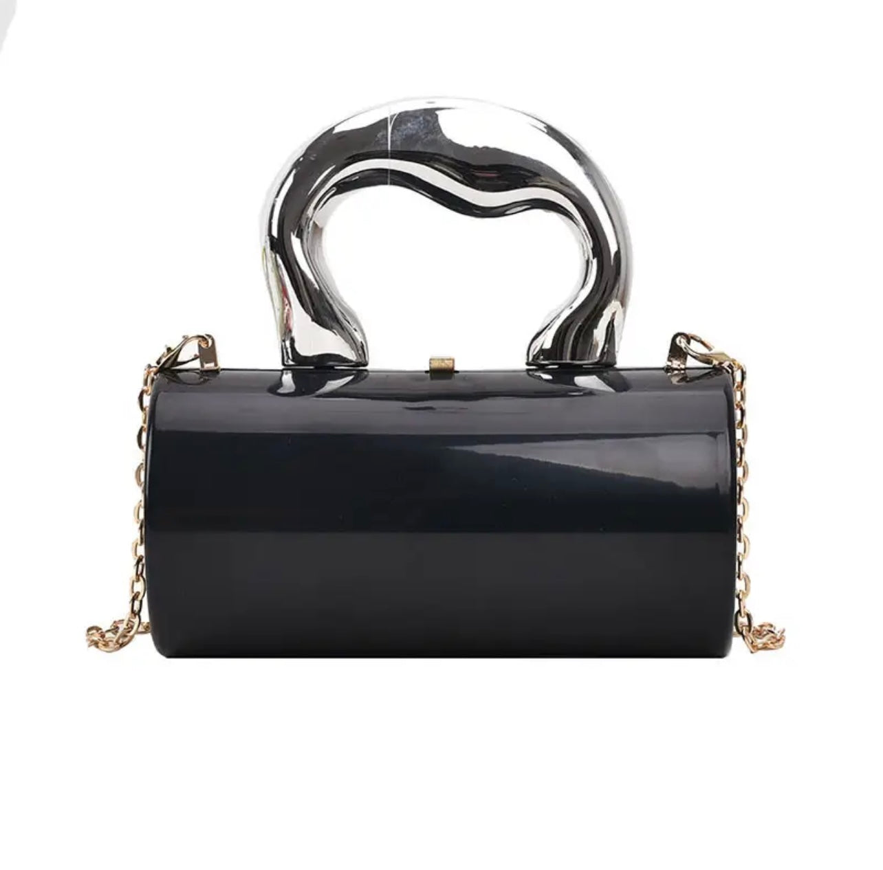 Chrome clutch bag