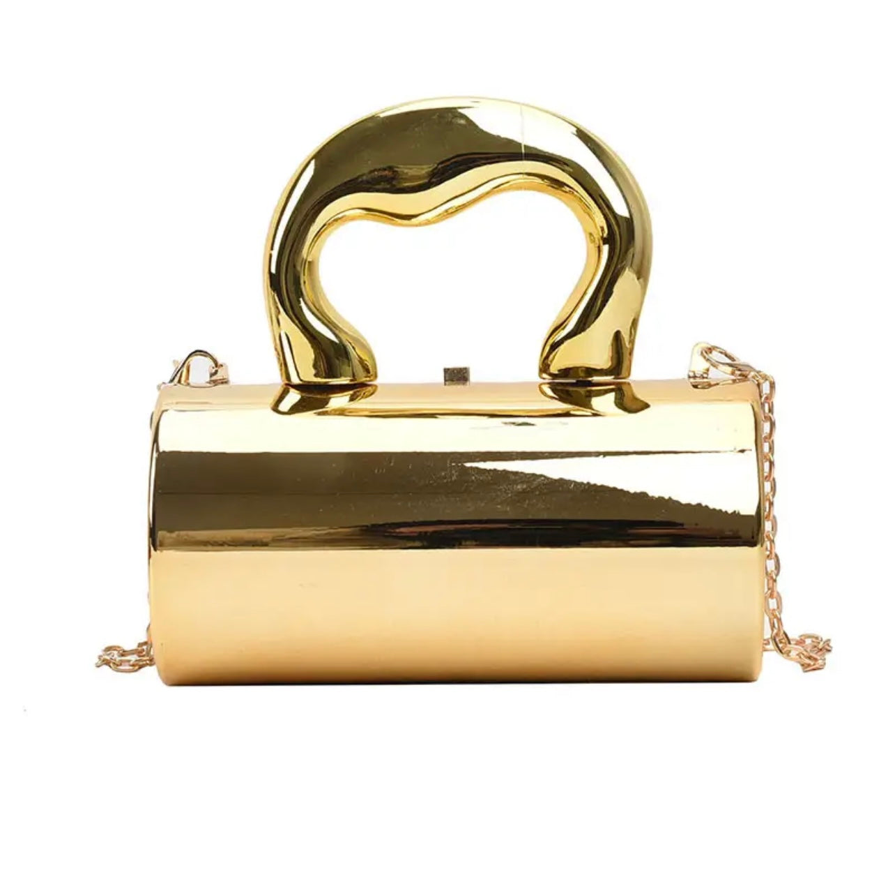 Chrome clutch bag