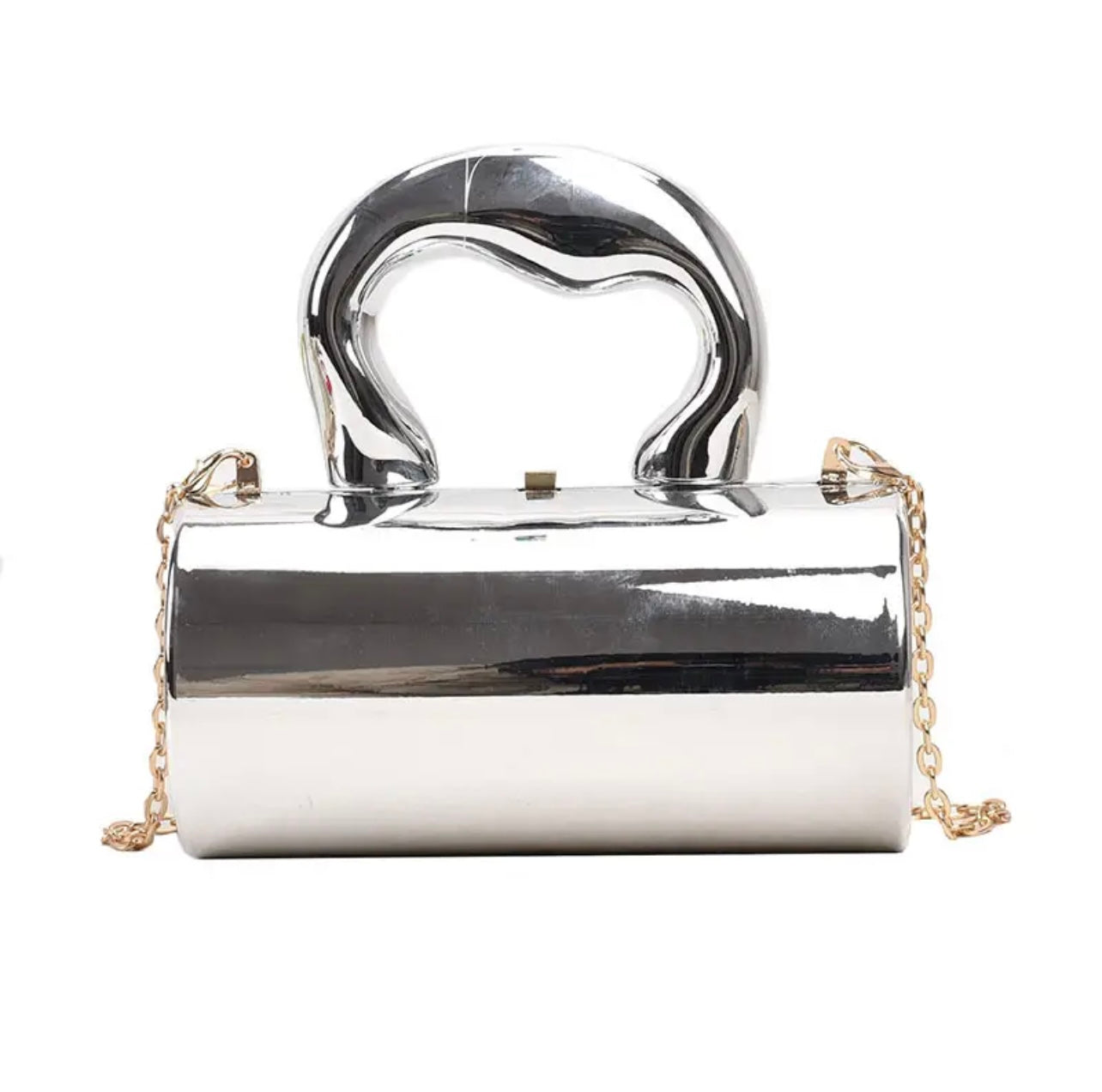 Chrome clutch bag