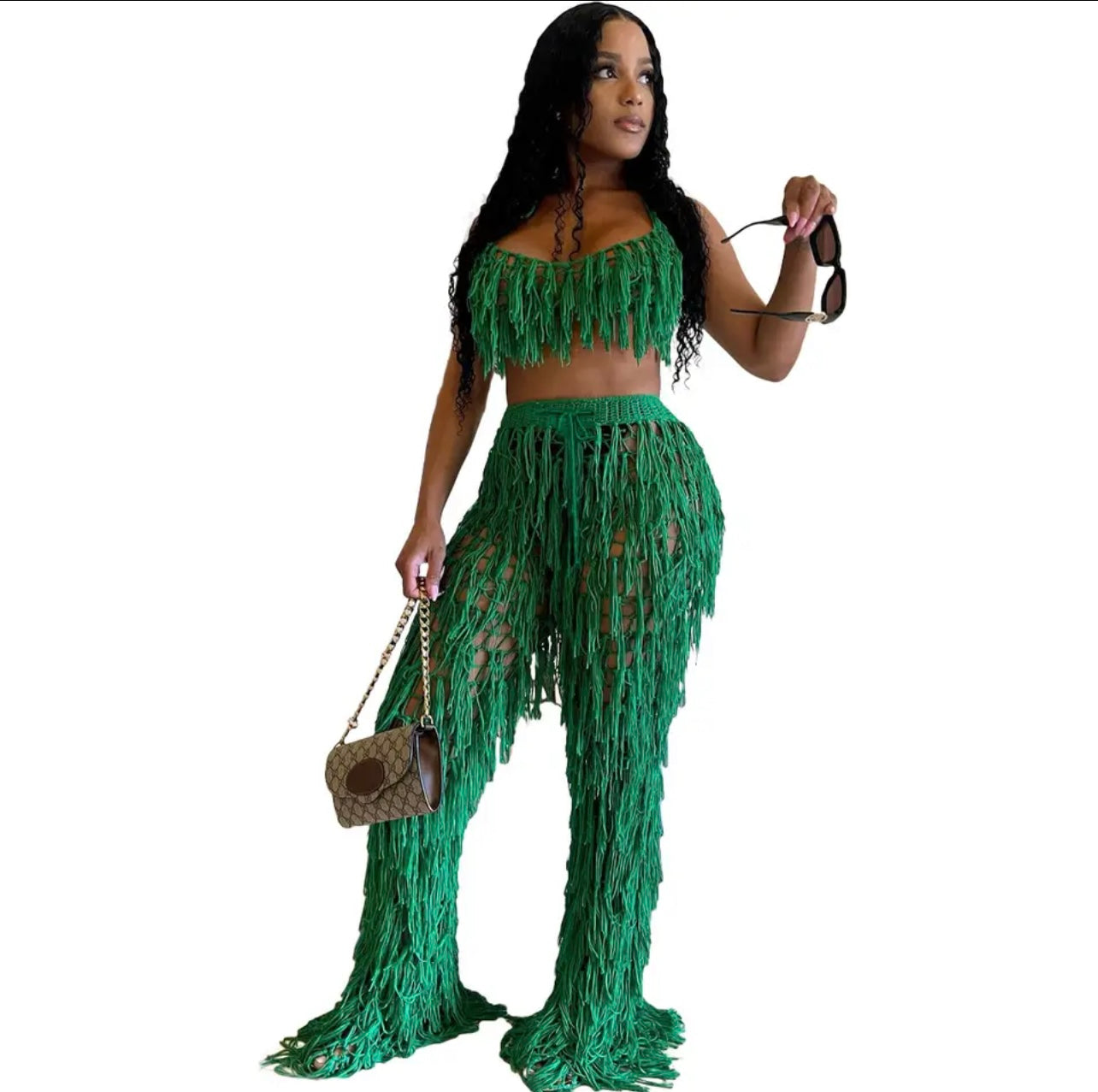 Fringe out two pieces Pants Set