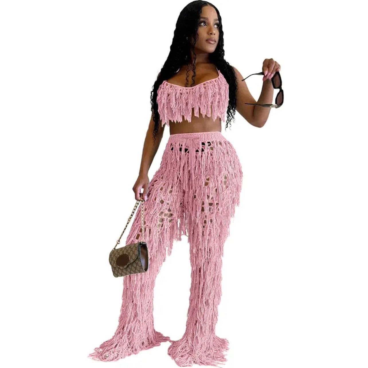 Fringe out two pieces Pants Set