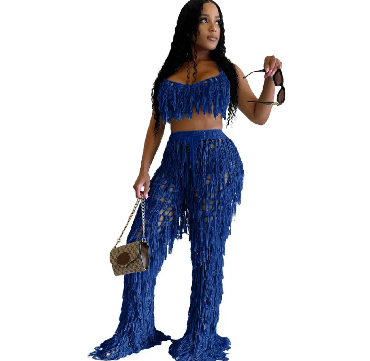 Fringe out two pieces Pants Set