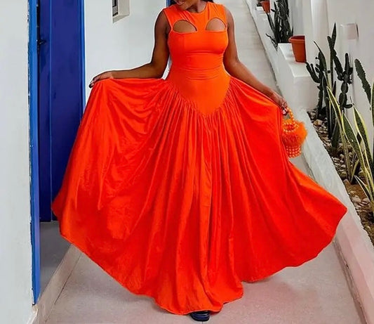 Fashion Cut Maxi Dress