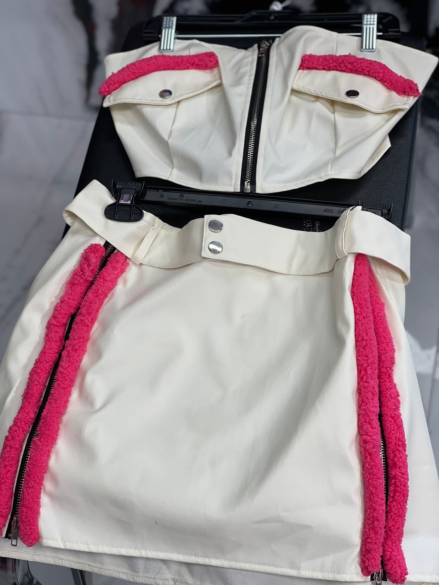 Custom Made High Split Skirt Set