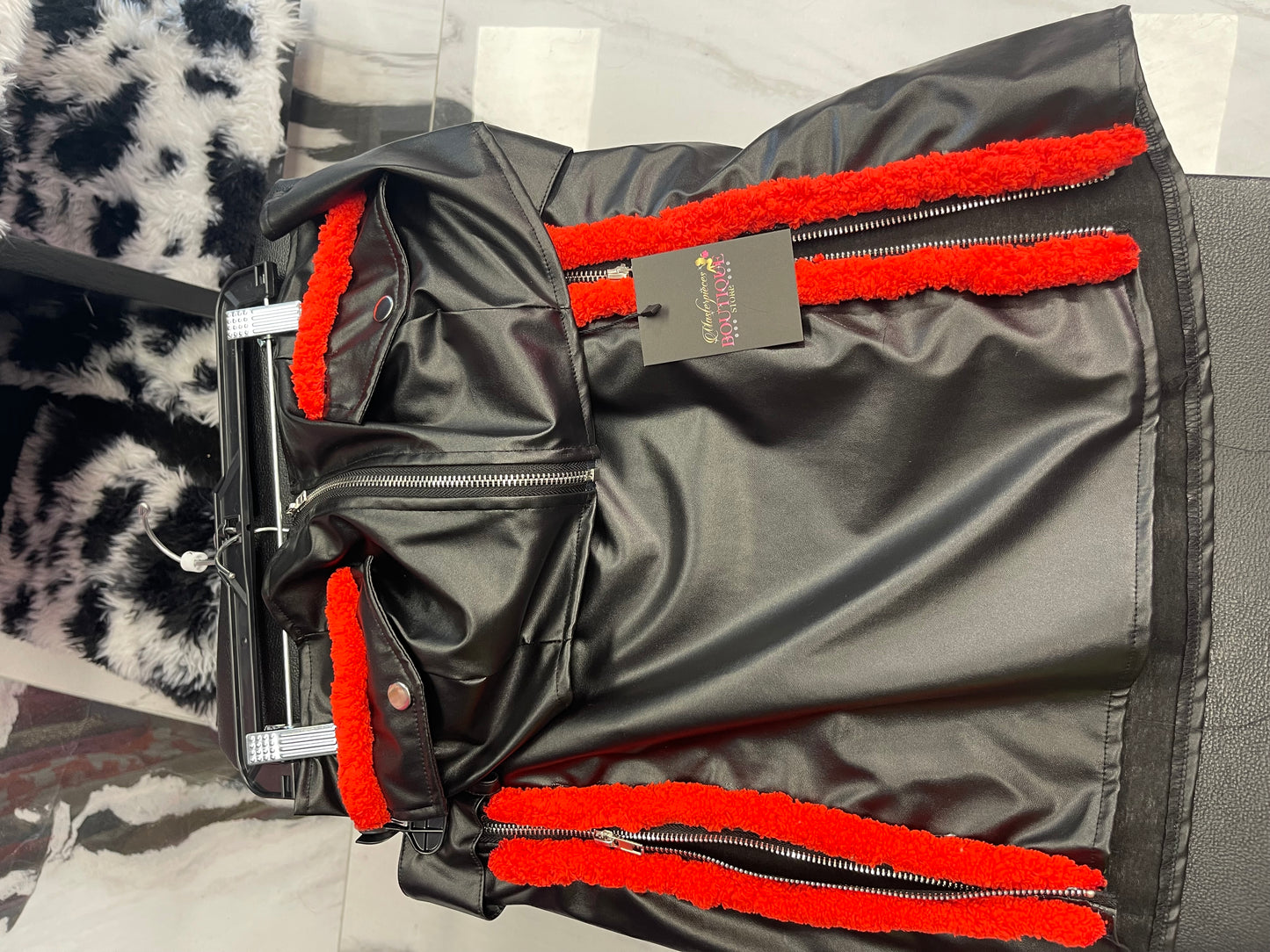 Custom Made High Split Skirt Set