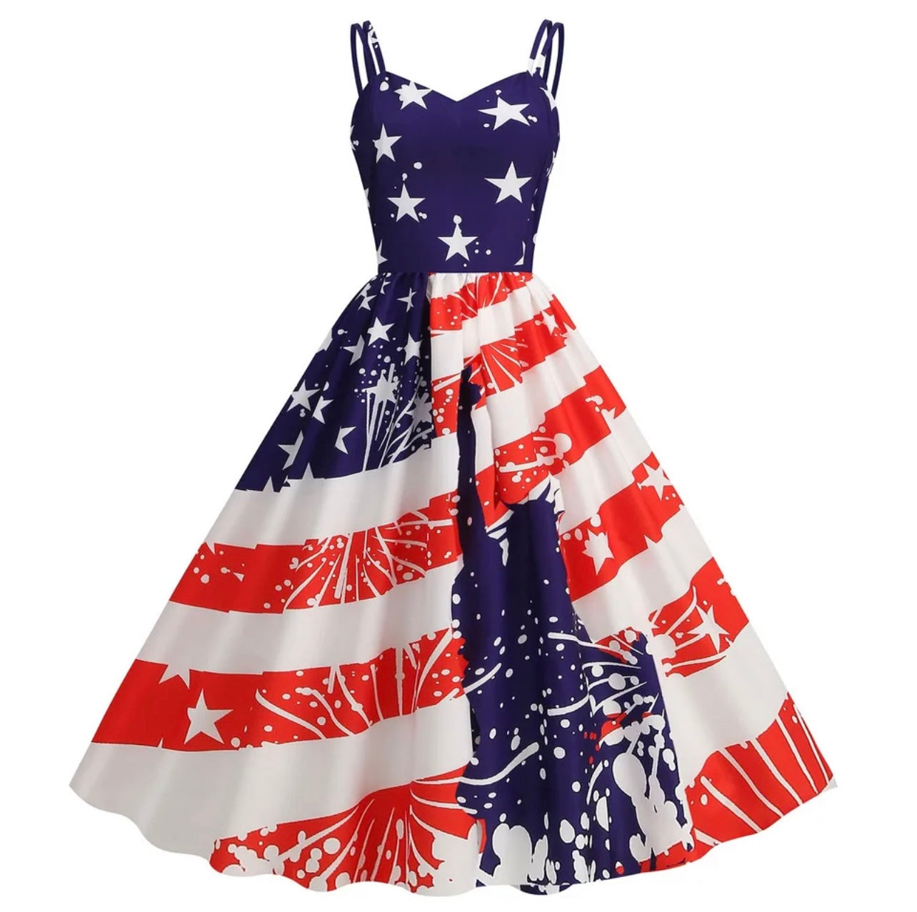 4Th Of July Flare Dress