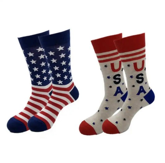 2 Pair Of 4th of July Socks