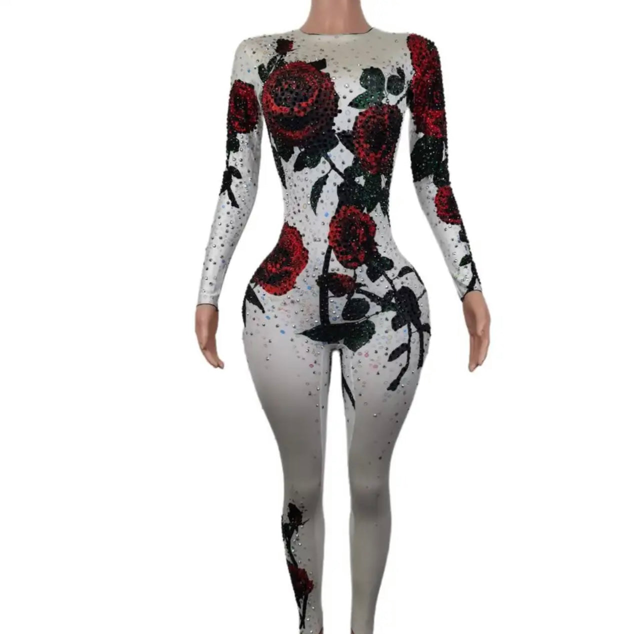 Roses Rhinestone Jumpsuits