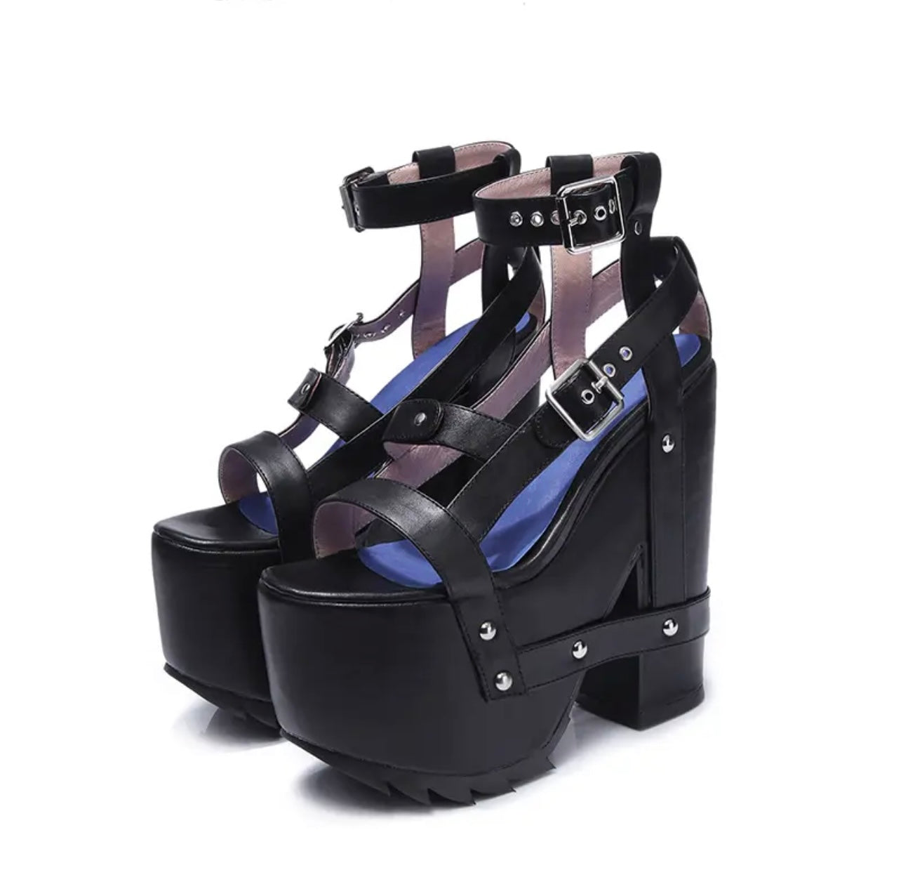 Super Stacked Retro Heels