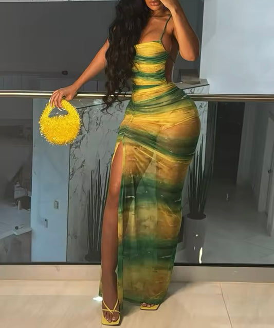 Mean Green Sheer Dress