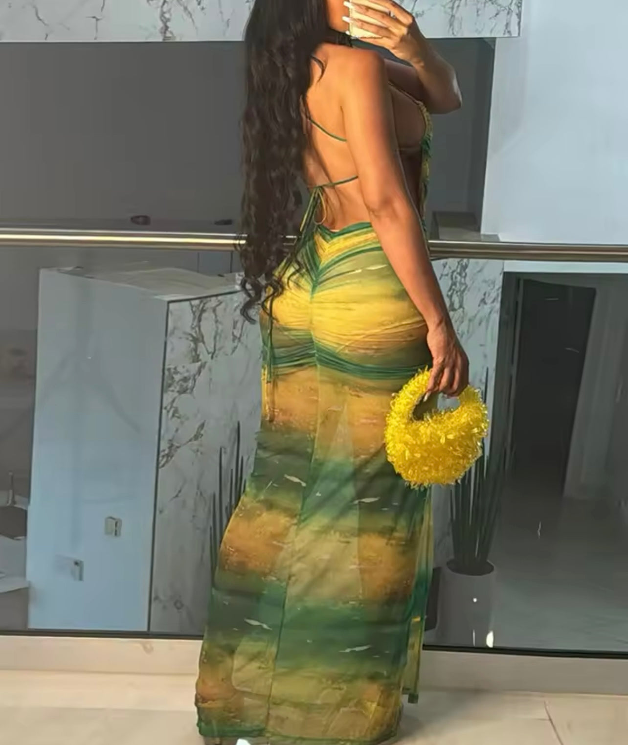 Mean Green Sheer Dress