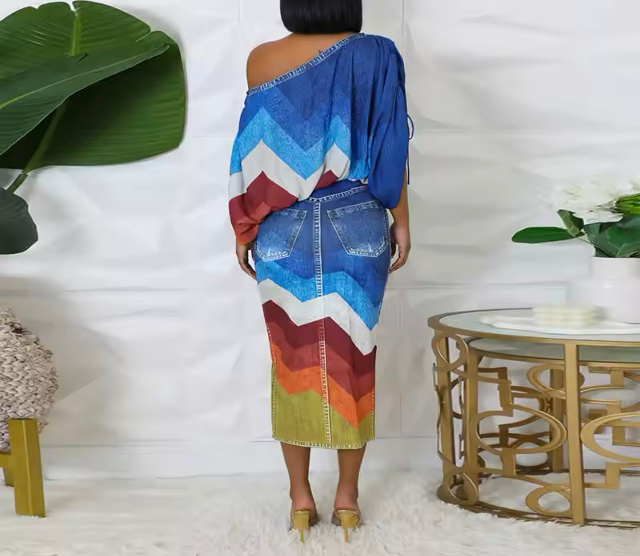 Wavy Skirt Set