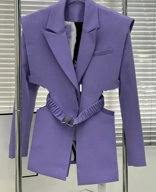 Fashionable cut out blazer