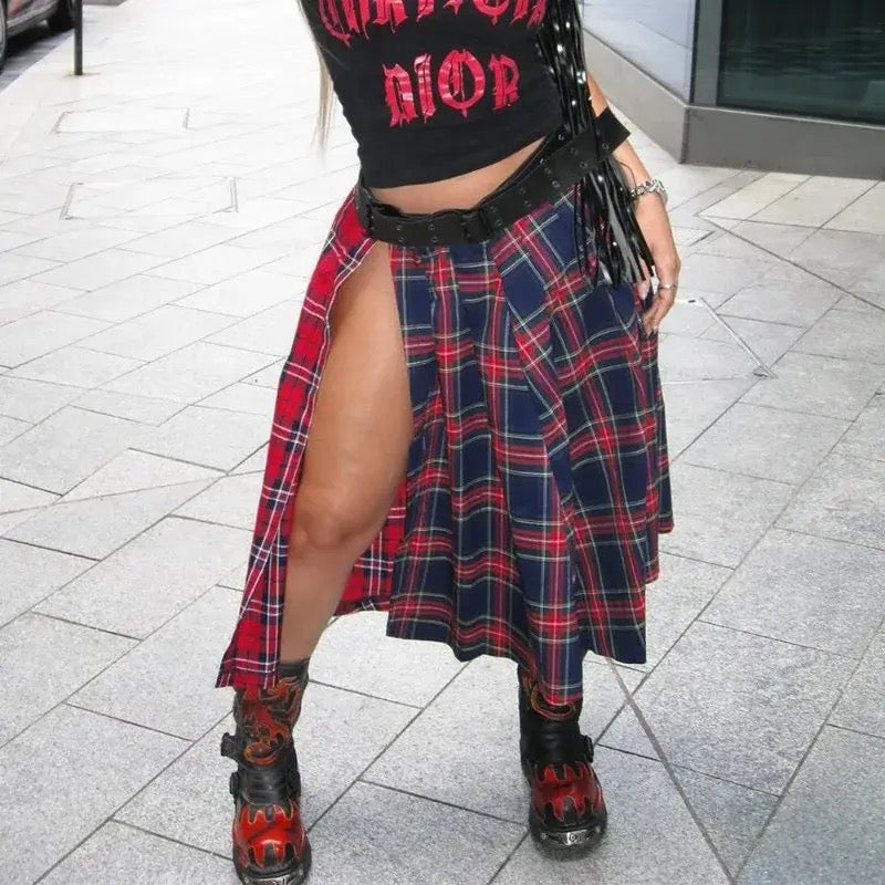 Pleated Maxi Skirt (belt not included)