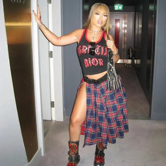 Pleated Maxi Skirt (belt not included)