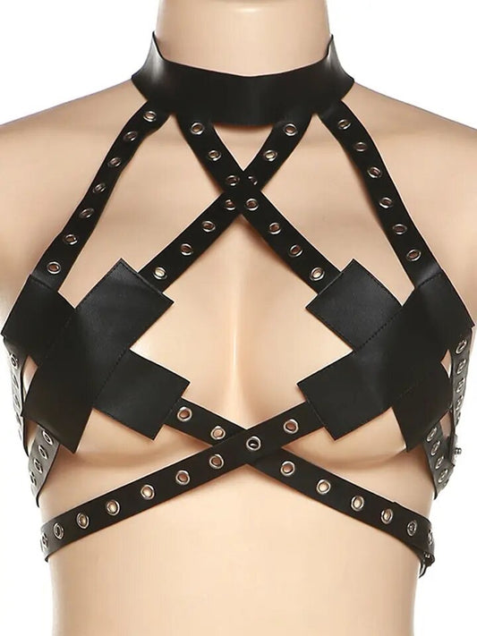 Gothic Buckle Crop Top