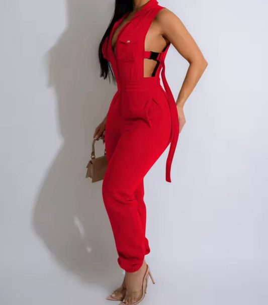 Sexy Buckle Jumpsuit