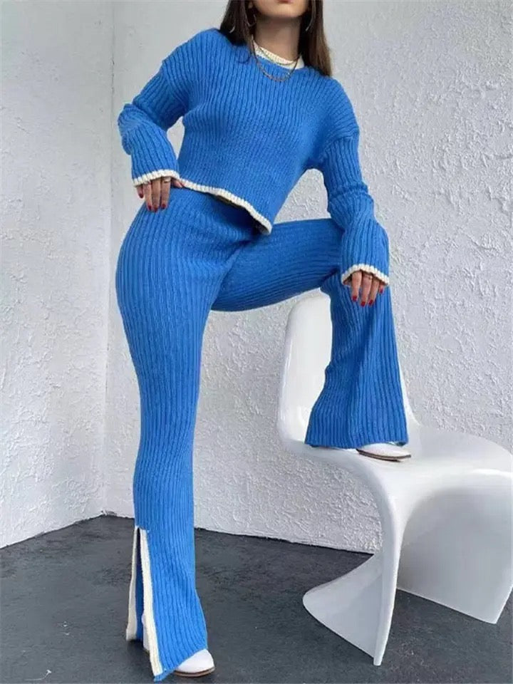 Split Let Pants Set