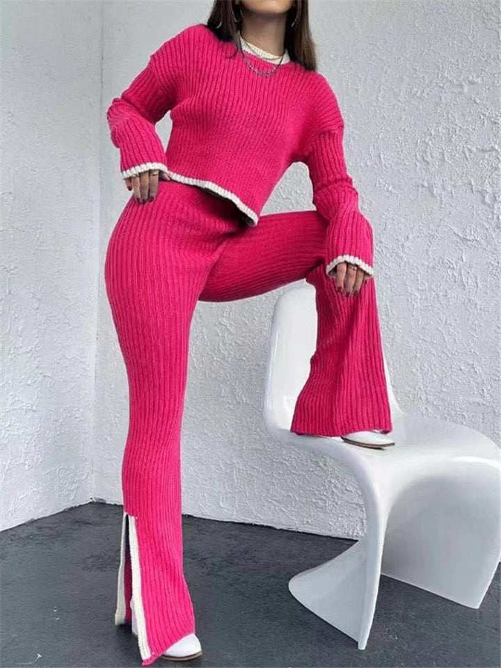 Split Let Pants Set