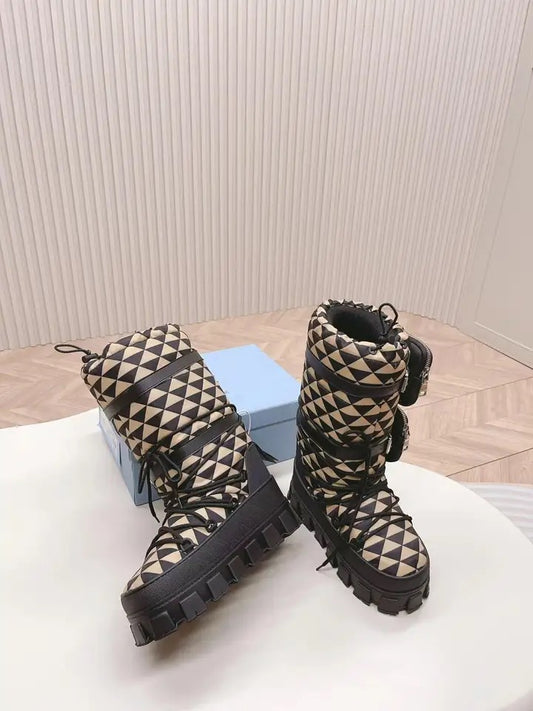 Printed Moon Boots