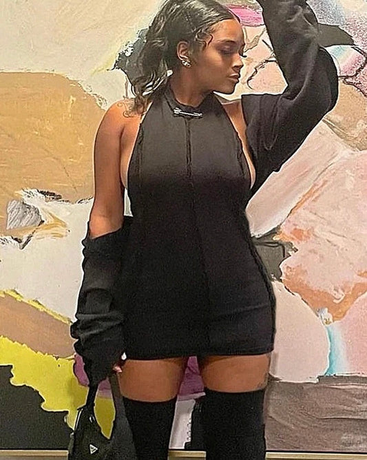 Cut out Sweater Dress
