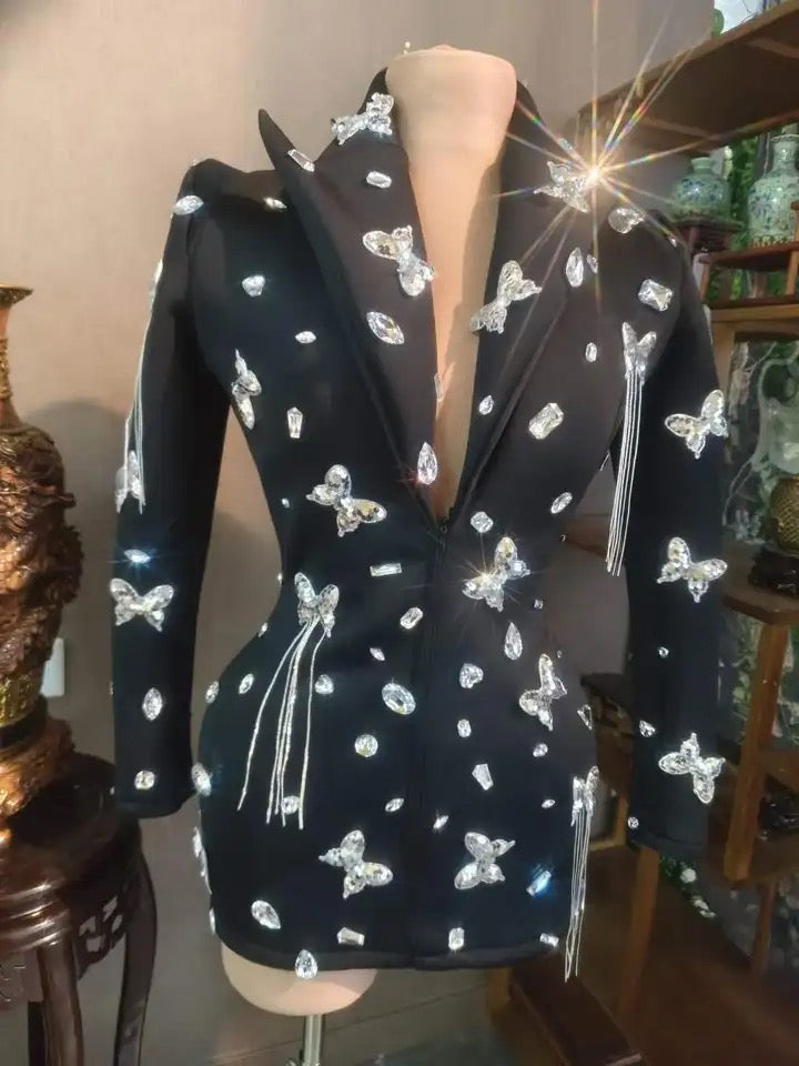 Celebrity fashion blazer dress